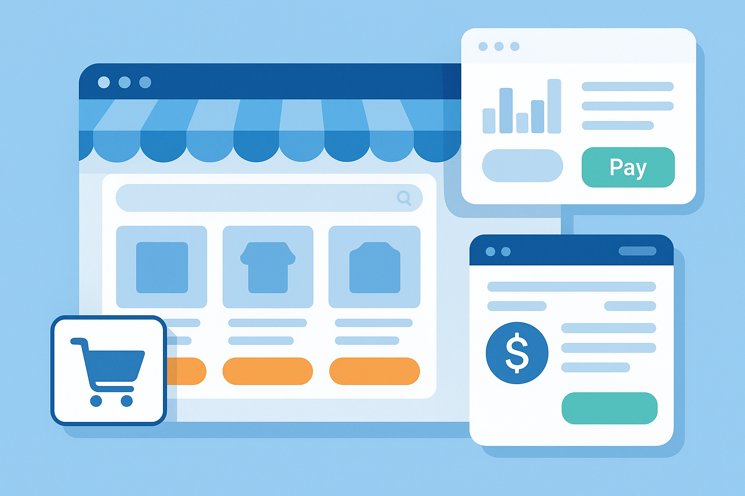 Interface de e-commerce mostrando produtos